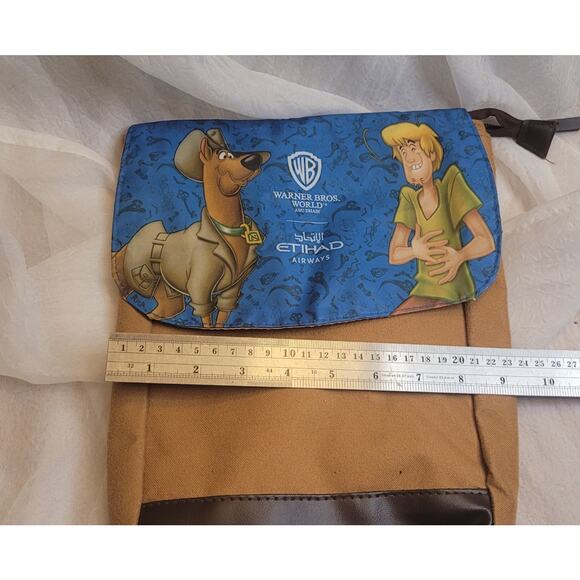 Lot Of 2 Scooby Doo Mystery Machine Mini Backpacks EITHAD airways Zip Top Unique - Picture 7 of 9